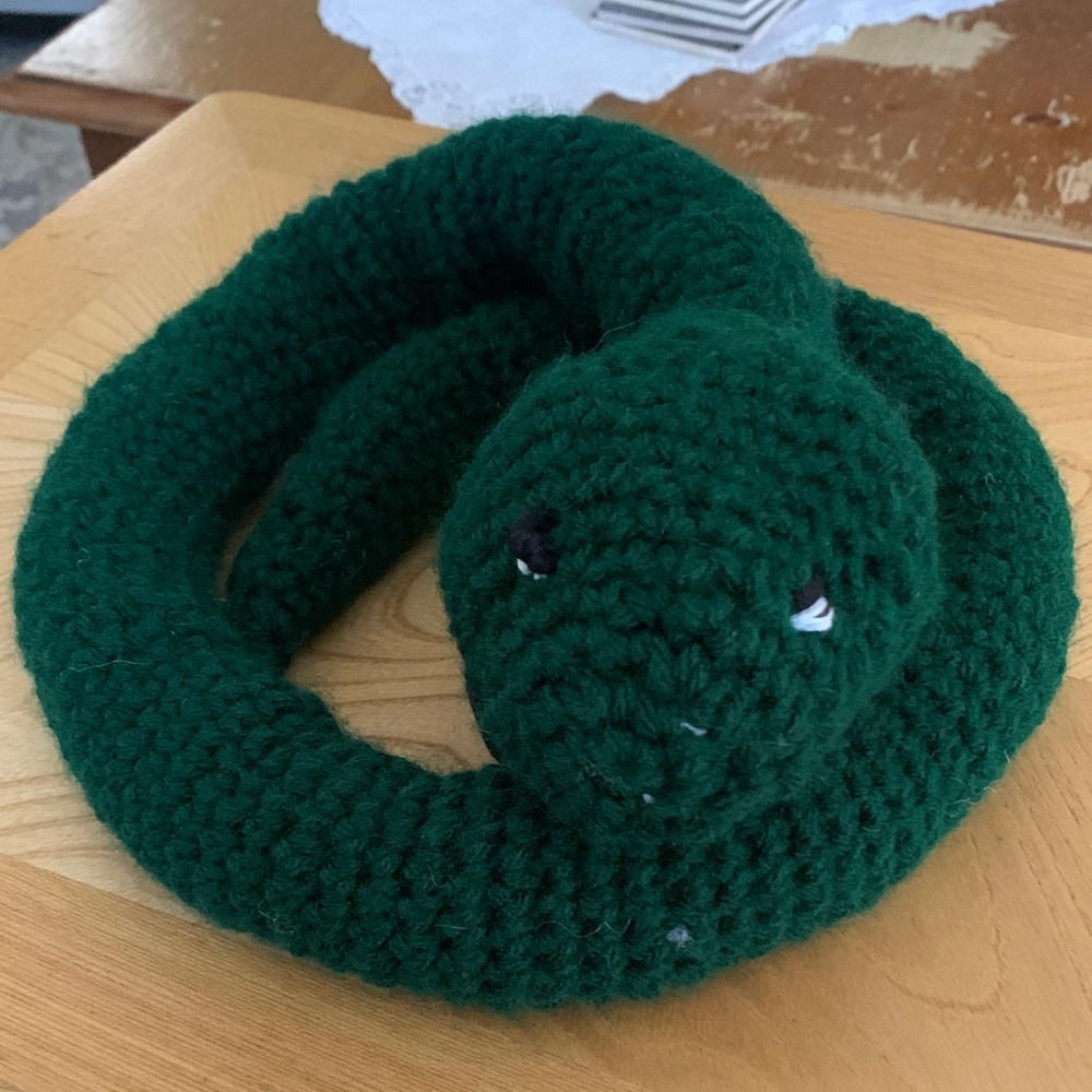 Green Amigurumi Snake handmade